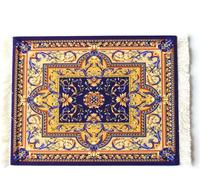 Creative Mouse Pad Mini Mat Oriental Fabric Pattern Textile Fabric Small Mouse Pad with Cotton Tassels Mouse Pad Computer Accessories Coaster 11""x7"" 16#Dark Purple.[A108]