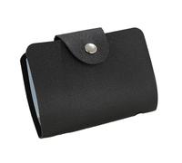 Creative Multi-Pockets PU Leather Credit Card Holder Wallet Men's Id Travel Cash Pouch Women's Cardholders(Black)