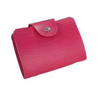 Creative Multi-Pockets PU Leather Credit Card Holder Wallet Men's Id Travel Cash Pouch Women's Cardholders(Rose)