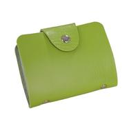 Creative Multi-Pockets PU Leather Credit Card Holder Wallet Men's Id Travel Cash Pouch Women's Cardholders(Green)