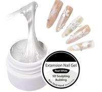 Creative Nail Gel - 3D Builder for Salon Art | 8ml Long Lasting Formula, Sculpting Decoration Tool, DIY Accessory for Home Travel Holiday Birthday Wedding Party Dating