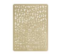 Creative Nails Plaque de stamping avec motifs de papillons et fleurs pour des designs uniques et durables