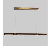 Creative Nordic Restaurant LED Bande Lustre En Bois Massif Moderne Minimaliste Noyer Cuisine Île Plafond Lampe Suspendue Étude Personnalité Pedant Lampe Chambre Lampe Suspendue Lampe De Travail