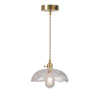 Creative Nordic Retro Industrial Chandelier Dining Room Chadow Personalité Stripe Transparent Glass Chandelier Vintage Hanging Light Kitchen Island Pendant Pendant Light Changement pour Le Mieux