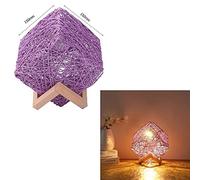 Creative Nordic Simple Table Lamp Square Rattan Rope Sepak Takraw Starry Sky Projection Night Light Girl Heart Gift Lamp Bedside Table Lamp