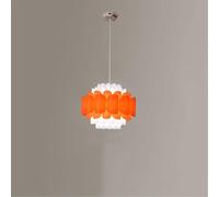 Creative Orange Fleur Acrylique Lumière Luxueux Et Élégant Fer Lustre Dimmable LED Lampe Suspendue Chambre Salon Bar Comptoir Luminaire Décoratif/14.96In/38Cm Orange