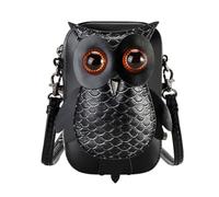 Creative Owl Designs Sac à bandoulière en cuir PU pour femme Sac à bandoulière rétro médiéval pour ajouter du charme à une tenue de fête Sac à bandoulière hibou