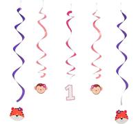 Creative Party - Animaux de la jungle - Banderoles "One Is Fun" 5er-Pack - Film plastique, carton SG29312 (taille unique) (Coloré)