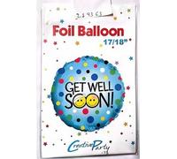 Creative Party - Ballon en plastique "Get Well Soon" - Film SG34515 (taille unique) (Bleu/Marie)