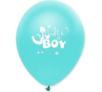 Creative Party - Ballons "C'est un garçon", Baby Shower pack de 6 - Latex SG25354 (taille unique) (Bleu/Blanc)