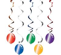 Creative Party - Ballons - Décoration suspendue "Dizzy" pack de 5 SG31181 (taille unique) (Coloré)