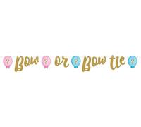 Creative Party - Ballons - Drapeau, Gender Reveal - Papier SG25679 (Taille unique) (Rose/Bleu/Or)