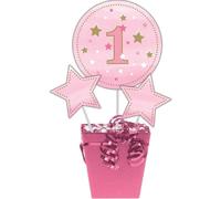 Creative Party - Centre de table pour fête "Twinkle Little Star", 1er anniversaire pack de 3 - Papier SG28436 (taille unique) (Rose)