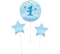 Creative Party - Étoile - Bâtons gonflables "Twinkle Little", 1er anniversaire pack de 3 - Carton, Papier SG27786 (Taille unique) (Bleu)