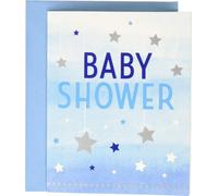 Creative Party - Invitations "Twinkle Little Star", Baby Shower pack de 8 - Papier SG26061 (taille unique) (Bleu/Blanc)