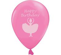 Creative Party - Justaucorps de danse - Ballons "Much Fun", latex, Happy Birthday Pack de 6 SG28108 (taille unique) (Rose)