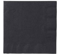 Creative Party Lot de 20 serviettes en papier 2 plis en velours noir