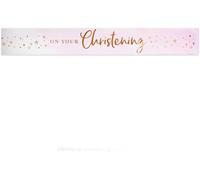 Creative Party On Your Christening Bannière En Aluminium Rose