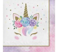 Creative Party PC343831 Lot de 16 serviettes en papier 2 plis Motif licorne