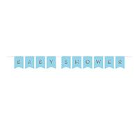 Creative Party PC346392 Bannière ruban "Baby Shower" Bleu et Argent