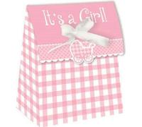 Creative Party - Sacs de fête "It's A Girl" SG29241 (taille unique) (Rose/Blanc)
