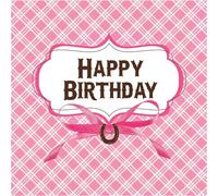 Creative Party - Serviettes "Heart My Horse", 3 plis, Happy Birthday 16er-Pack SG24863 (taille unique) (rose/blanc)