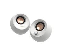 CREATIVE Pebble V3 Haut-Parleurs de Bureau Minimalistes 2.0 Avec Audio USB-C, Amélioration Des Dialogues Clairs, Bluetooth 5.0, 8 W RMS, Puissance de Crête 16 W, Convertisseur USB-A Inclus