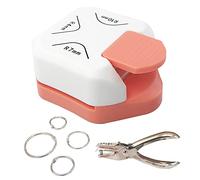 Creative Perforatrice de Papier, 3 en 1 coupe angle arrondi, Avec perforatrice à papier et anneaux de reliure Coins Arrondis, Pour Projets DIY, Scrapbooking, Création de Cartes