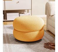 Creative Petit tabouret rond en peau d'agneau pour changer les chaussures, siège supplémentaire pour chambre à coucher, porche, bureau