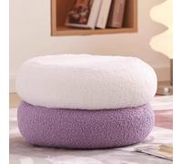 Creative Petit tabouret rond en peau d'agneau pour changer les chaussures, siège supplémentaire pour chambre à coucher, porche, bureau