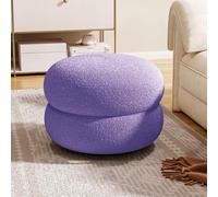 Creative Petit tabouret rond en peau d'agneau pour changer les chaussures, siège supplémentaire pour chambre à coucher, porche, bureau