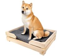 Creative Pets Coussin Chien en Bois 68 x 48 x 14 cm Gris Foncé | Panier Lavable en Machine | Taille Moyen et Grand | Lit pour Chat | Canapé Chats | Confortable et Anti Stress