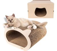 Creative Pets Griffoir pour Chat 37 x 36 x 23 cm + Maison en Carton