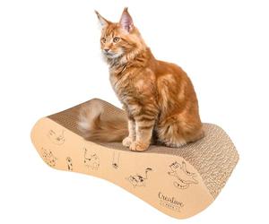 Creative Pets Griffoir pour Chat 57 x 21 x 16 cm | Grattoir Chat Double Côté | Grand Carton à Gratter pour Chats | Protège Vos Meubles | Résistant et Hauté Qualité