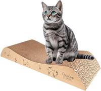 Creative Pets Griffoir pour Chat 57 x 21 x 8 cm Grattoir Chat Carton à Gratter Beige