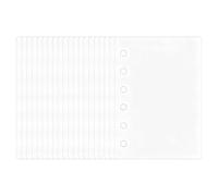 Creative Planner Sheets - Clear Binder Pages for DIY Scrapbook | 20 Pack Synthetic with Easy Insert Design, Sticker Divider Supply, Craft Project Helper, Classroom Teacher Student Label Organizer