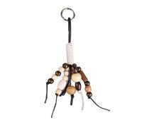 Creative porte-bonheur perle porte-clés, pendentif sac perle bois naturel à la main, charme de pendentif graine de Style bohème