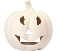 Creative porte-bougie à thé citrouille 15 x 15 cm blanc 2 pièces Wit G