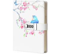 Creative Pu Cuir Mot De Passe Bloc-Notes,Secret Doublé Mot De Passe Agenda Sketchbook Organisateur Avec Combinaison Serrure Porte-Stylo Et Fentes Pour Cartes,150x215mm.[M375]