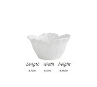 Creative pure white ceramic bowl 2025 new multifunctional kitchenware for salads, yogurts, soups and oatmeal-elegant tableware for home chefs.(Large)