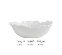 Creative pure white ceramic bowl 2025 new multifunctional kitchenware for salads, yogurts, soups and oatmeal-elegant tableware for home chefs.(XX-Large)