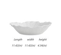 Creative pure white ceramic bowl 2025 new multifunctional kitchenware for salads, yogurts, soups and oatmeal-elegant tableware for home chefs.(XXX-Large)