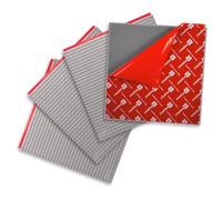 Creative QT MakerBase - Plaques de Base Peel-and-Stick 10 "x10 pour Toutes Les Grandes Marques de Jeux de Construction, Base de Table Solide pour empiler Les Blocs- Gris