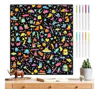 Creative Relaxation Canvas: The coloring blanket doubles as a creative coloring canvas, providing a joyful way to release stress and relax while satisfying daily leisure and artistic exploration nee
