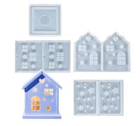 Creative Resin Molds - Craft Supplies for Candle Holder | Silicone House Casting, Flexible Container with Multiple Sizes, Ideal for Home Decor, Table Centerpieces, Arts Crafts and Kids, Adults Family