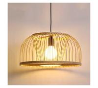 Creative Restaurant Woven Pendant 1-Light Dome Hanging Lamp Southeast Asia Style Chandelier Interior for Bedroom Kitchen Coffee Bar