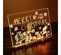 Creative Rewritable Acrylic LED Message Board, Light up LED Acrylic Message Board, Light up Dry Erase Board for Kids, Led Acrylic Message Board with Colors, Acrylic Led Writing Board (11.8in*7.9in)