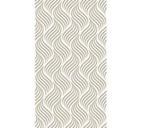 Creative, rideau imprimé vaguelettes et rayures marrons clair 140x245 cm, 1 part Multicolore G
