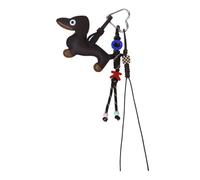 Créative Sausage Dog Clé Anneaux Accessoires Multi-objectifs Keychain Facile Installer Accessoire De Clés Pour Activités Extérieures Anneau De Clé Détachable Avec Matériaux PU