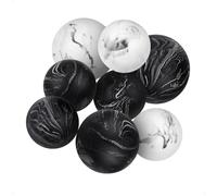 Creative Scents Lot de 8 Boules décoratives Noires et Blanches Aspect marbre pour Bols - Boules décoratives pour Centre de Table Basse, Table à Manger, Salon - Remplissage de Bol Moderne pour